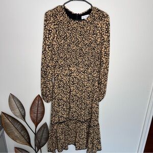 Lost + Wander Pick Me Golden Hour Midi‎ Smocked Dress A23